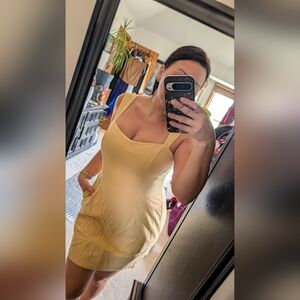 Abercrombie & Fitch Mustard Midi Dress